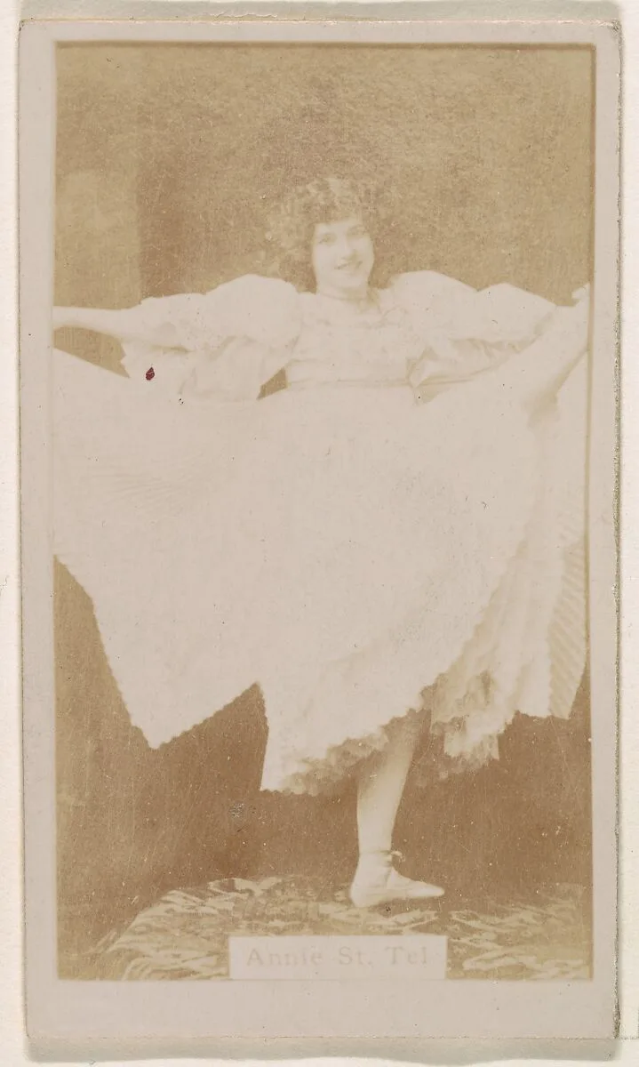 Annie St. Tel, from the Actresses series (N245) issued by Kinney Brothers to promote Sweet Caporal Cigarettes — Kinney Brothers Tobacco Company