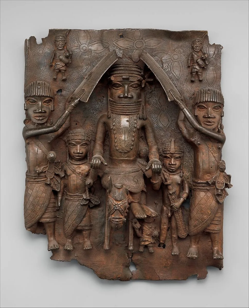 Plaque: Equestrian Oba and Attendants — Unknown