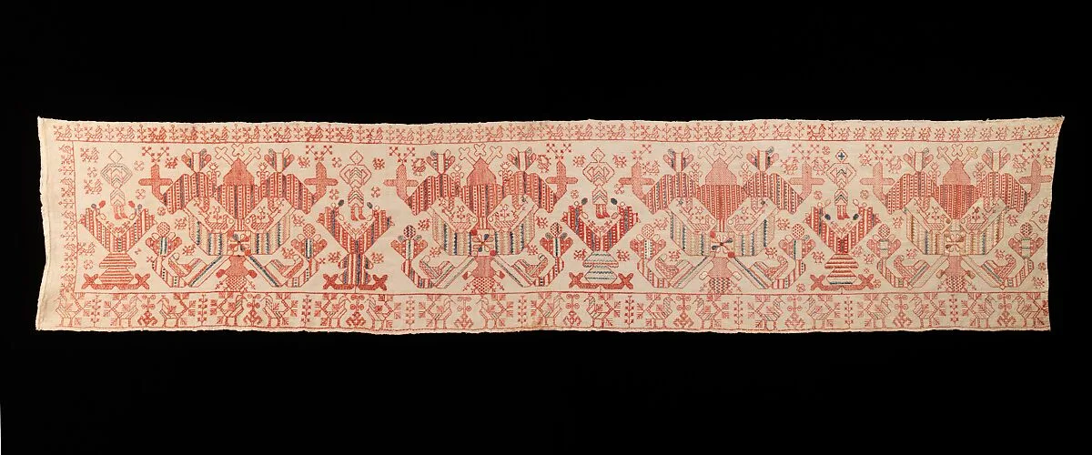 Bed curtain border — Unknown