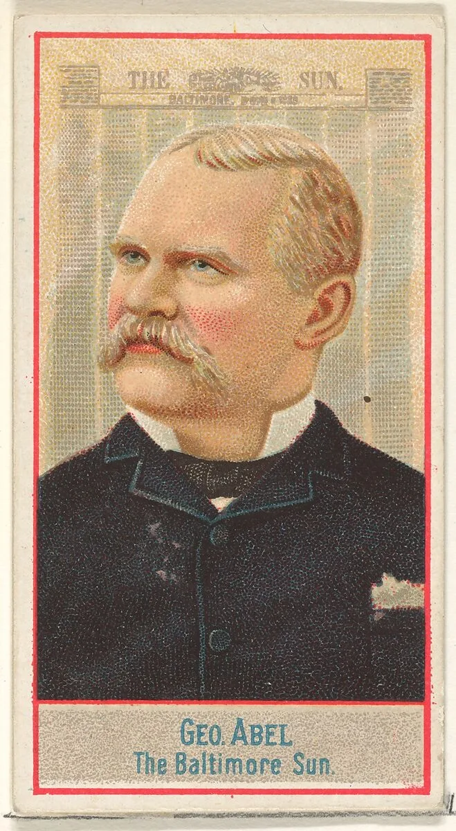 George Abel, The Baltimore Sun, from the American Editors series (N1) for Allen & Ginter Cigarettes Brands — Allen & Ginter