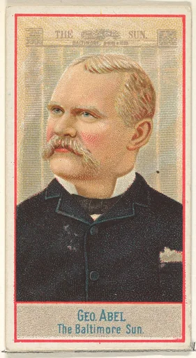 George Abel, The Baltimore Sun, from the American Editors series (N1) for Allen & Ginter Cigarettes Brands