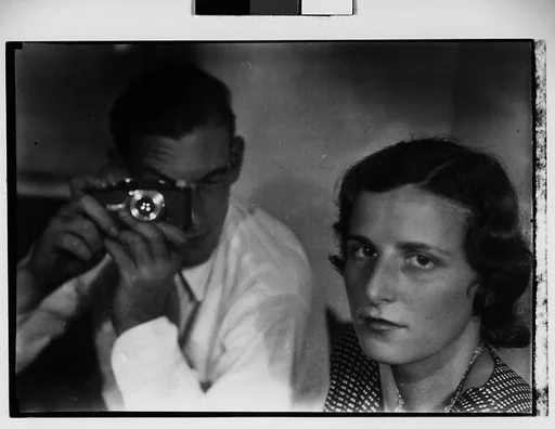 [Unidentified Couple with Leica Camera: Dorothy and Harry Harvey?]