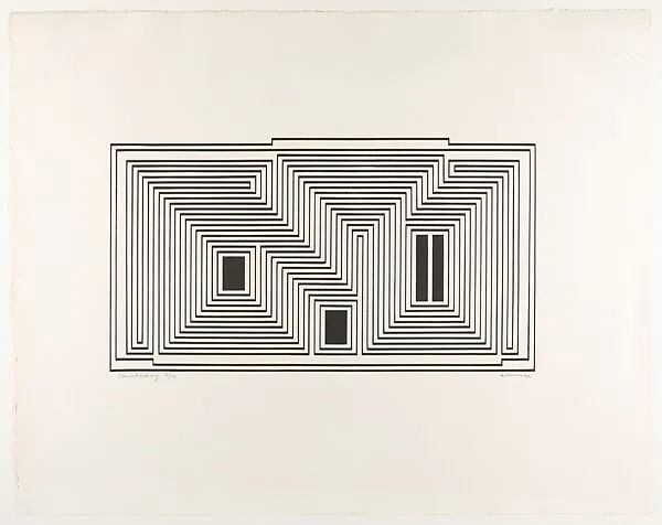 Sanctuary, from the Graphic Tectonics series — Josef Albers