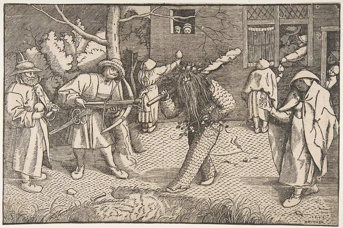 The Wild Man or the Masquerade of Orson and Valentine — Pieter Bruegel the Elder|Anonymous, Netherlandish, 16th century