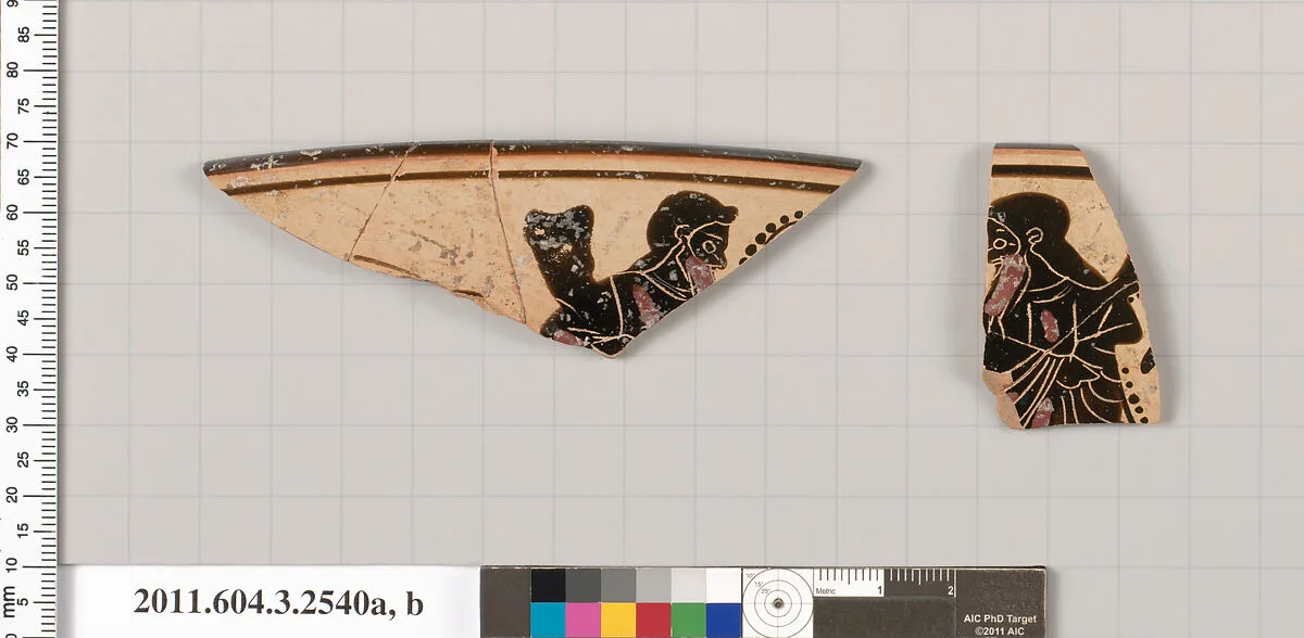 Terracotta rim fragments of a kylix (drinking cup) — Unknown