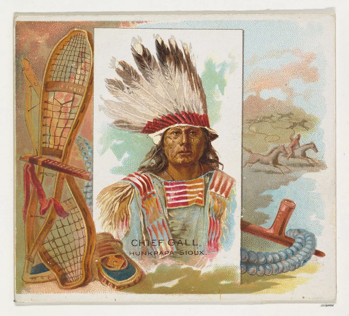 Chief Gall, Hunkpapa Sioux, from the American Indian Chiefs series (N36) for Allen & Ginter Cigarettes — Allen & Ginter