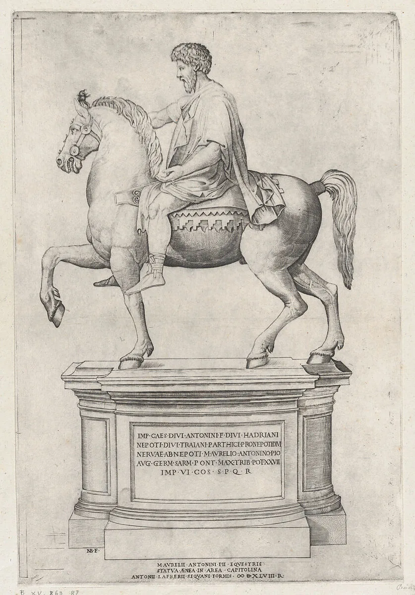 The Equestrian Statue of Marcus Aurelius on the Capitol — Nicolas Beatrizet