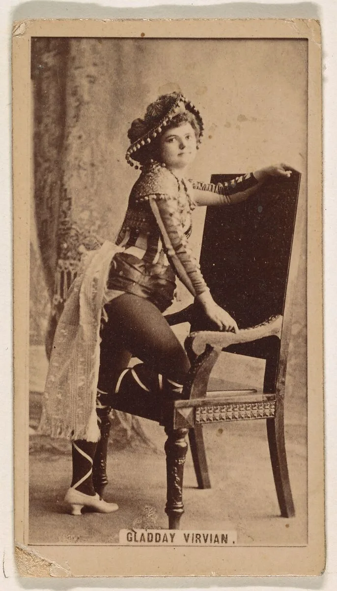 Gladday Virvian, from the Actresses series (N245) issued by Kinney Brothers to promote Sweet Caporal Cigarettes — Kinney Brothers Tobacco Company