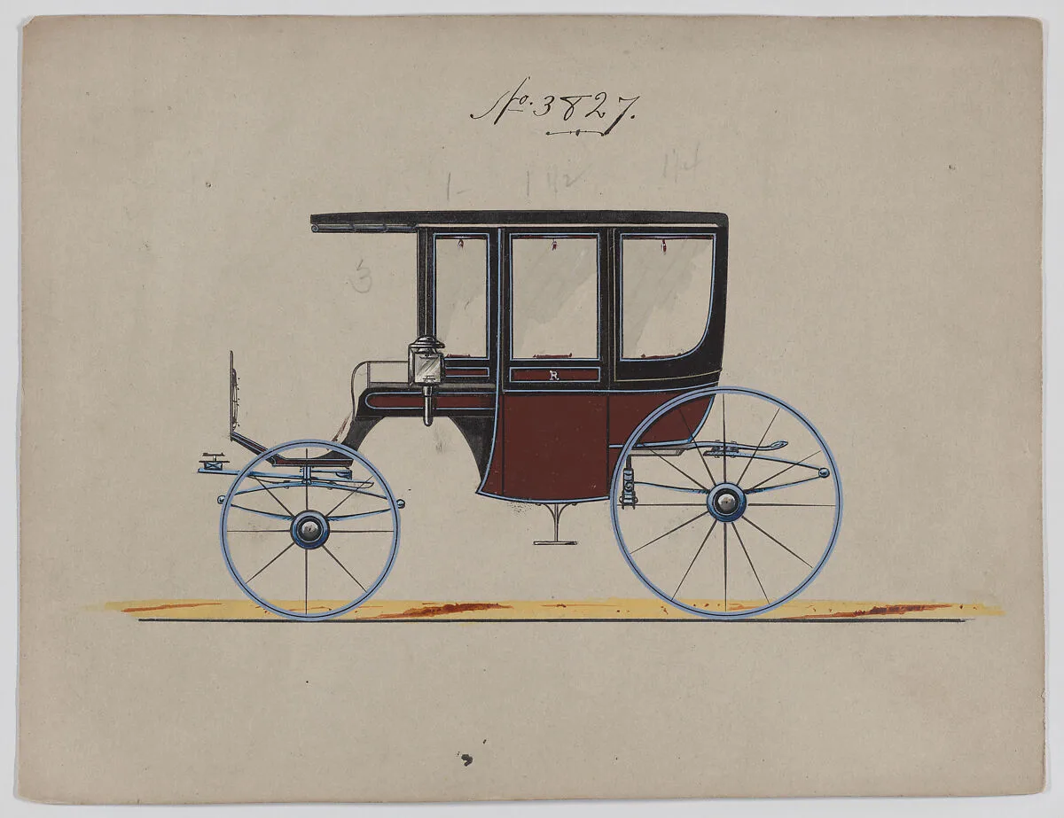 Design for 6 seat Rockaway, no. 3827 — Brewster & Co.