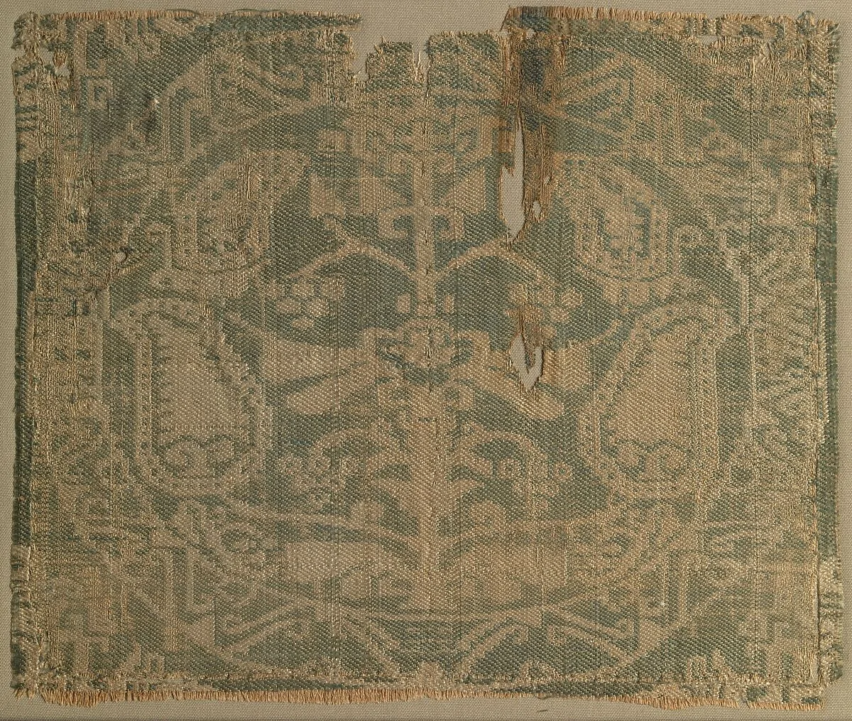 Roundel with Central Asian-style "Candelabra Tree" — Unknown
