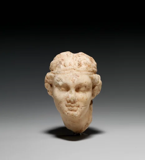 Marble head of a female satyr