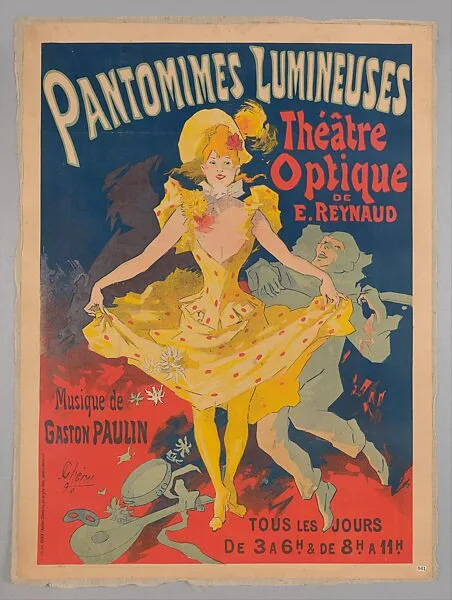 Musée Grévin, Pantomimes Lumineuses, Théâtre optique de E. Reynaud, musique de Gaston Paulin — Jules Chéret|Imprimerie Chaix (Ateliers Chéret)