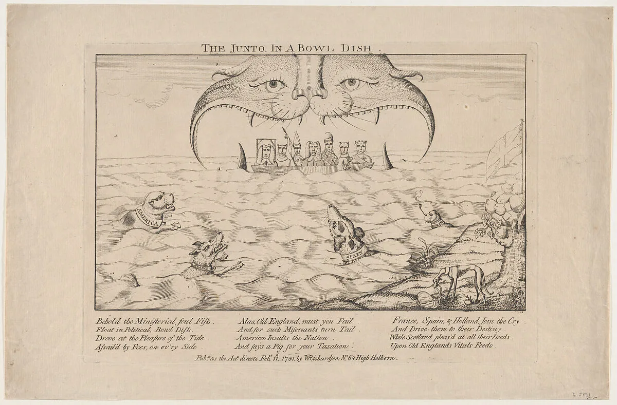 The Junto in a Bowl Dish — William Richardson|Anonymous, British, 18th century