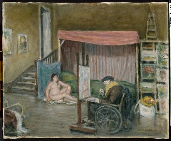 Renoir and His Model — Albert André