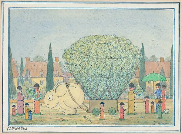 Cabbages, a "Wigglemuch" design — Herbert E. Crowley