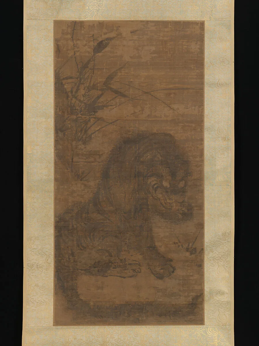 元 佚名 龍虎圖 軸|Tiger — Unidentified|Muqi