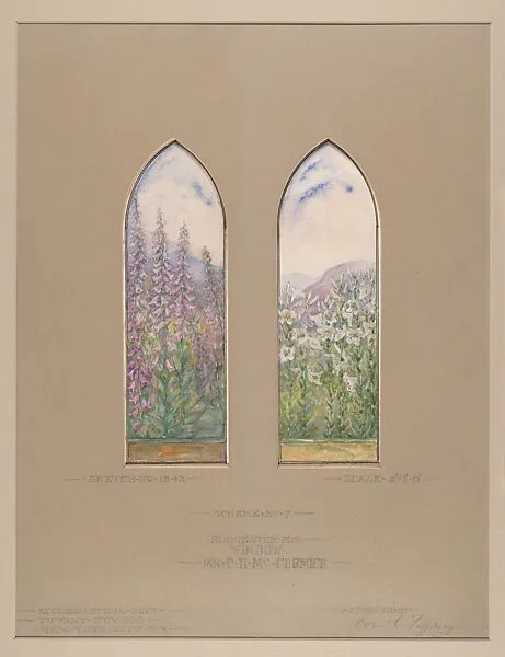 Suggestion for window, Mr. C. H. McCormick — Agnes F. Northrop|Louis C. Tiffany|Tiffany Studios