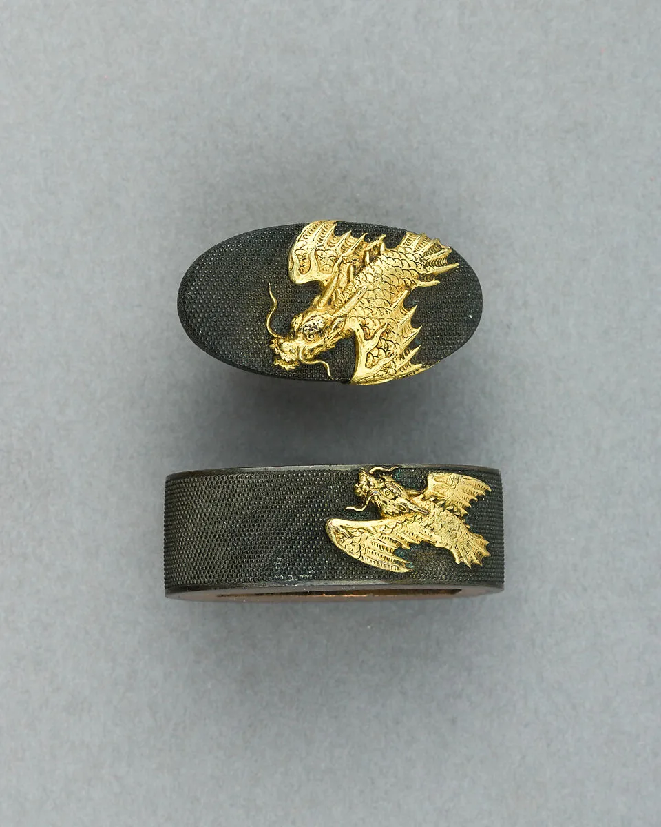 Sword-Hilt Collar and Pommel (Fuchigashira) — Unknown