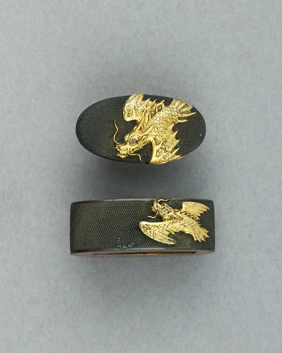 Sword-Hilt Collar and Pommel (Fuchigashira)