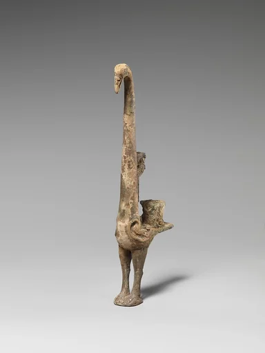 戰國 青銅鳥形器足|Vessel leg in the form of a bird