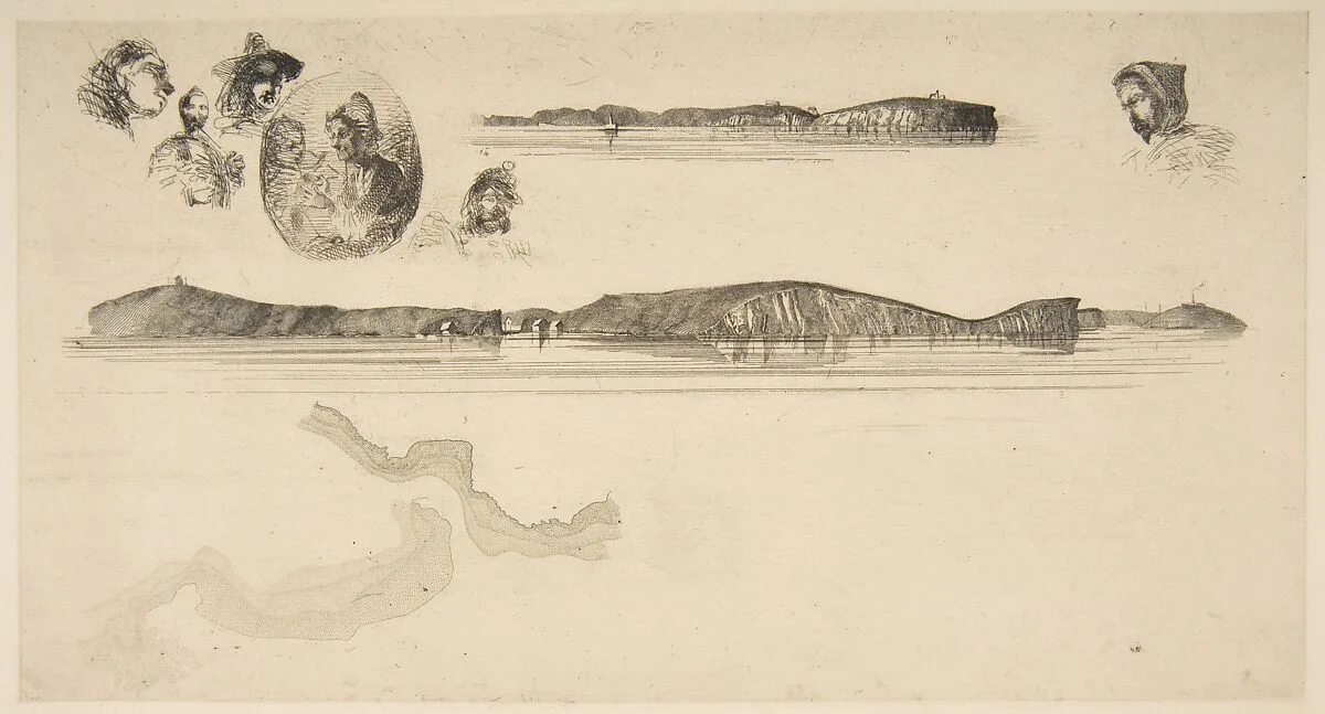 Sketches on the Coast Survey Plate — James McNeill Whistler