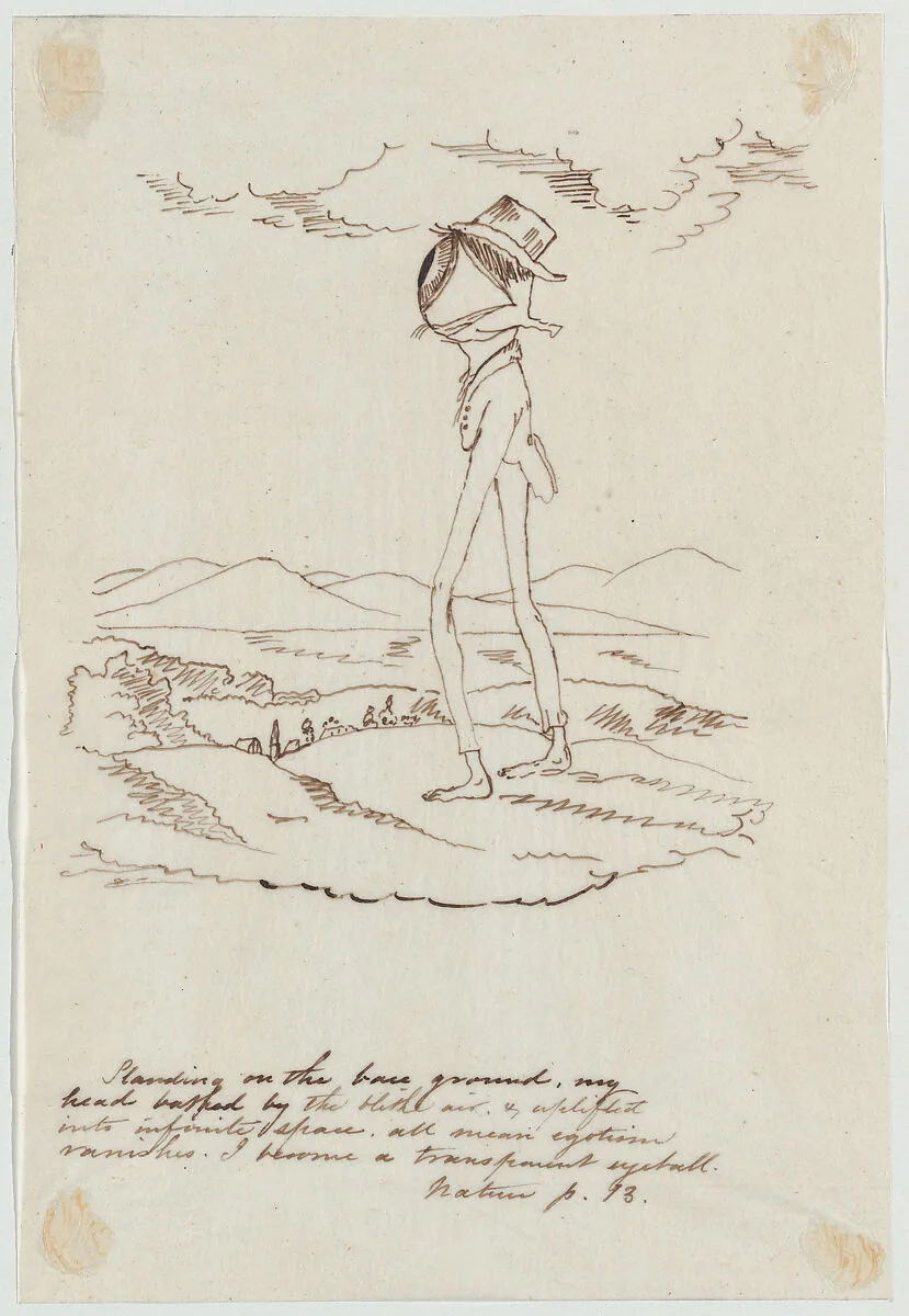 Standing on the Base Ground...I Become a Transparent Eyeball (Illustration for Ralph Waldo Emerson's "Nature") — Christopher Pearse Cranch