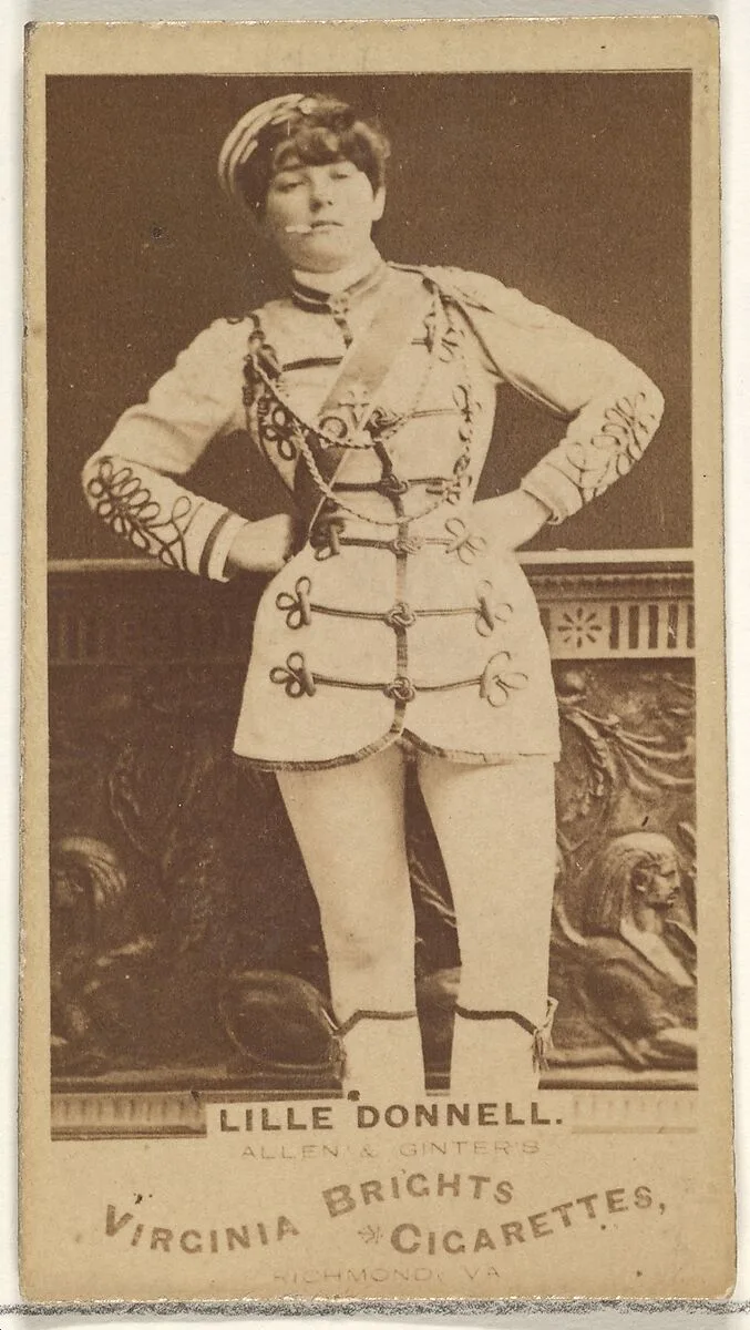 Lille Donnell, from the Actors and Actresses series (N45, Type 1) for Virginia Brights Cigarettes — Allen & Ginter