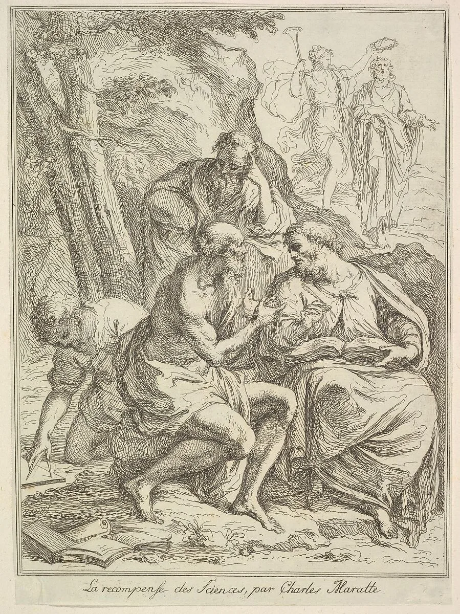 La recompense des Sciences — Carlo Maratti