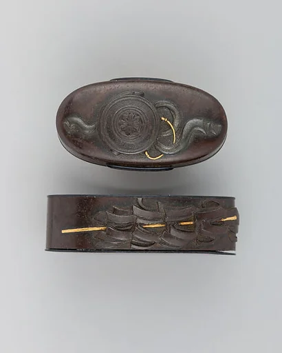 Sword-Hilt Collar and Pommel (Fuchigashira)