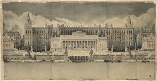 A City Hall, elevation — National Institute for Architectural Education|Harry Sternfeld