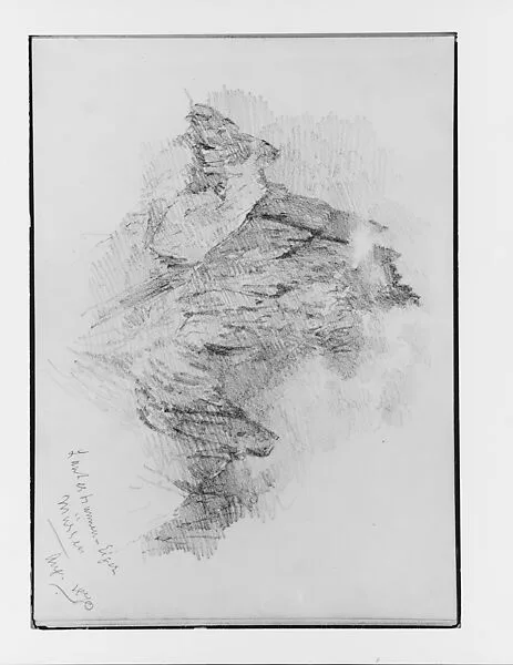 Eiger from Lauterbrunnen, Mürren (from Switzerland 1870 Sketchbook) — John Singer Sargent