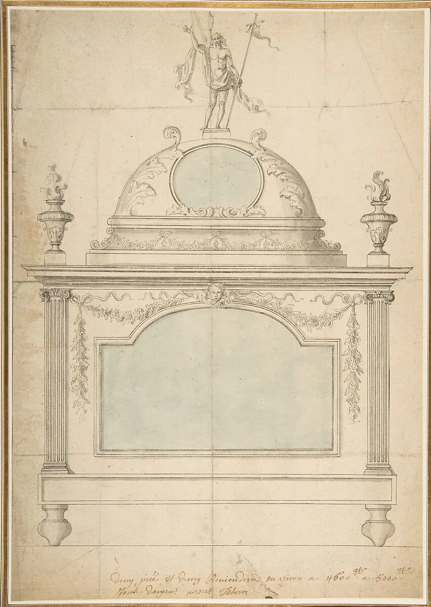 Design for a Reliquary — Anonymous, French, 18th century