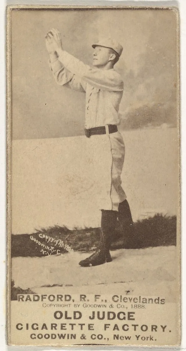Paul Revere "Shorty" Radford, Right Field, Cleveland, from the Old Judge series (N172) for Old Judge Cigarettes — Goodwin & Company