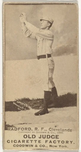 Paul Revere "Shorty" Radford, Right Field, Cleveland, from the Old Judge series (N172) for Old Judge Cigarettes
