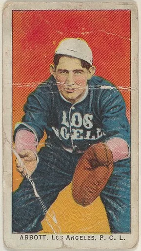 Abbott, Los Angeles, Pacific Coast League, from the "Obak Baseball Players" set (T212), issued by the American Tobacco Company to promote Obak Mouthpiece Cigarettes