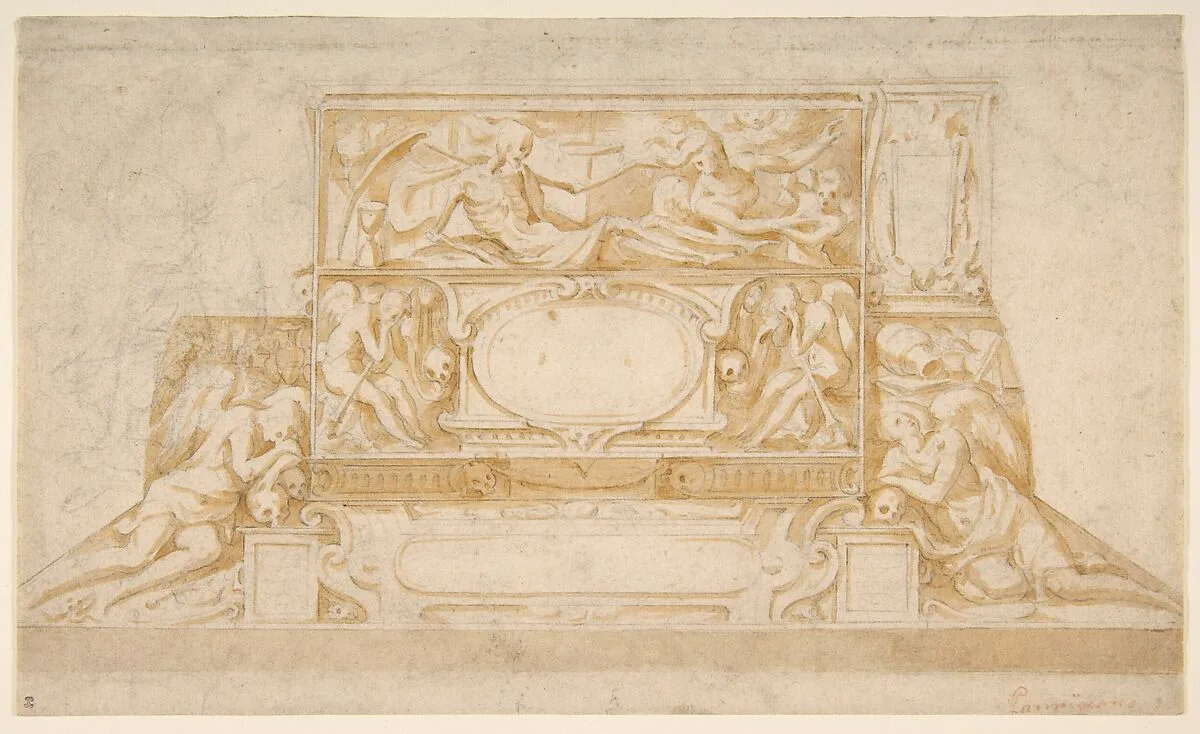 Design for a Funerary Monument — Francesco Salviati (Francesco de' Rossi)