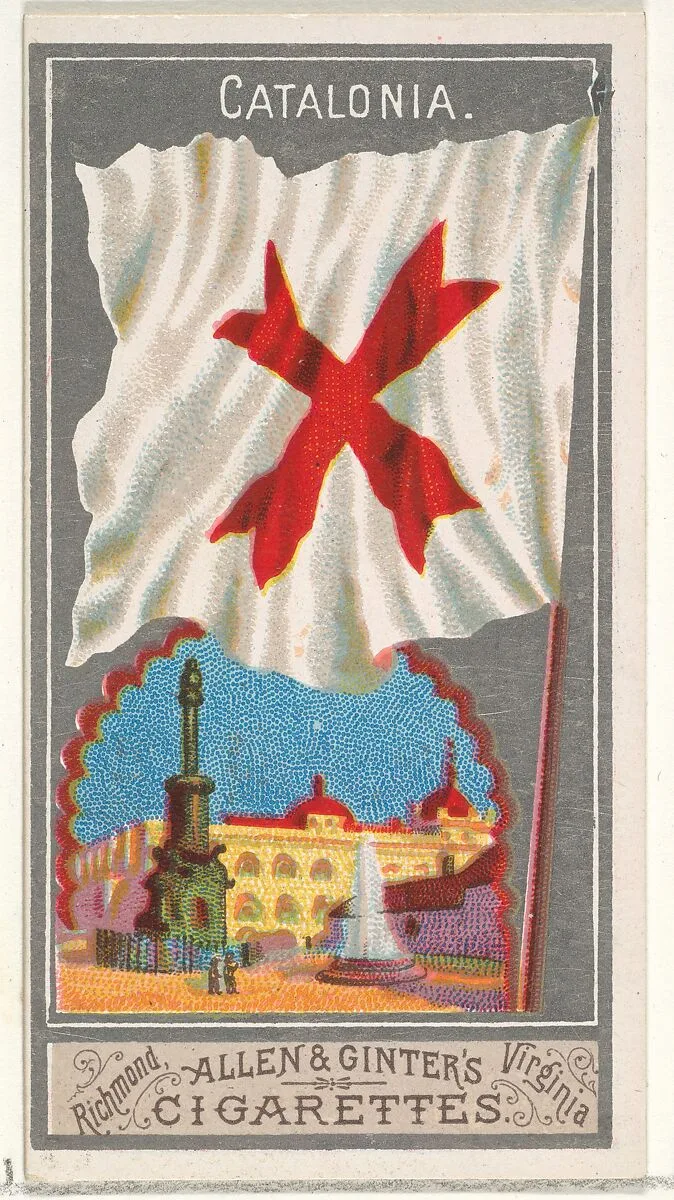 Catalonia, from the City Flags series (N6) for Allen & Ginter Cigarettes Brands — Allen & Ginter