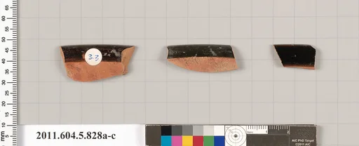 Terracotta rim fragments of kylikes (drinking cups)