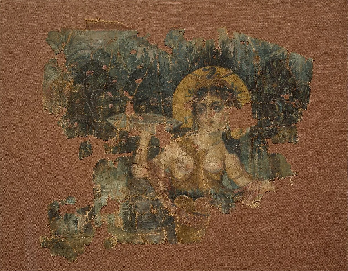 Hanging Showing Euthenia in a Garden — Unknown