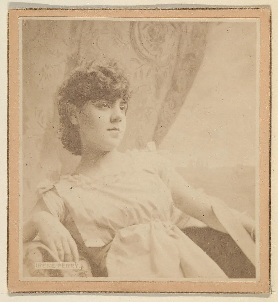 Irene Perry, from the Actresses series (N246), Type 2, issued by Kinney Brothers to promote Sporting Extra Cigarettes — Kinney Brothers Tobacco Company