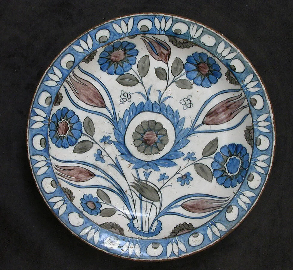 Dish with Floral Design — Unknown