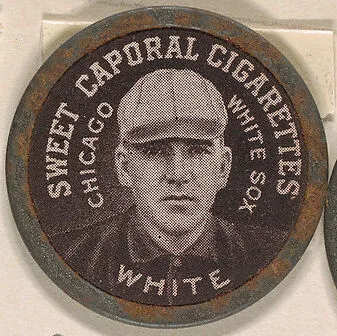 White, Chicago White Sox (black), from the Domino Discs series (PX7), issued by Kinney Brothers — Kinney Brothers Tobacco Company