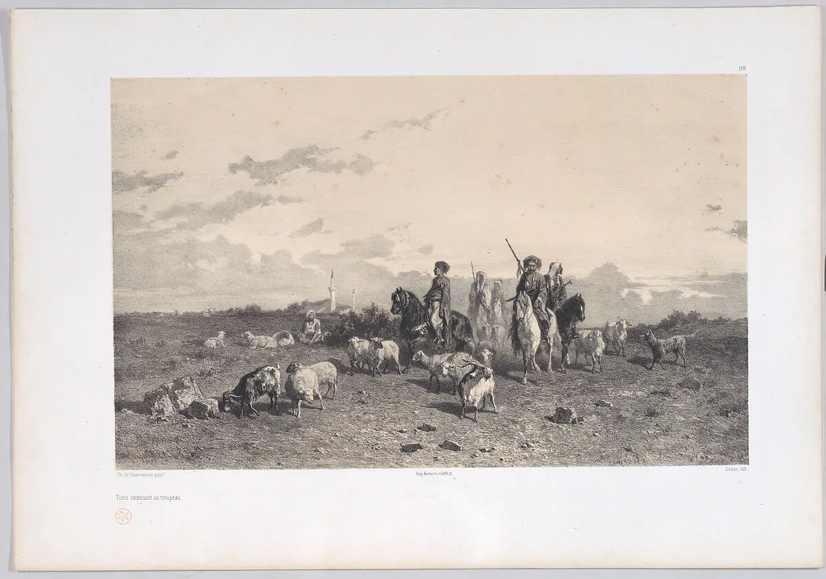 Turcs ramenant un troupeau — Jules Didier|Bertauts|Charles Emile de Tournemine
