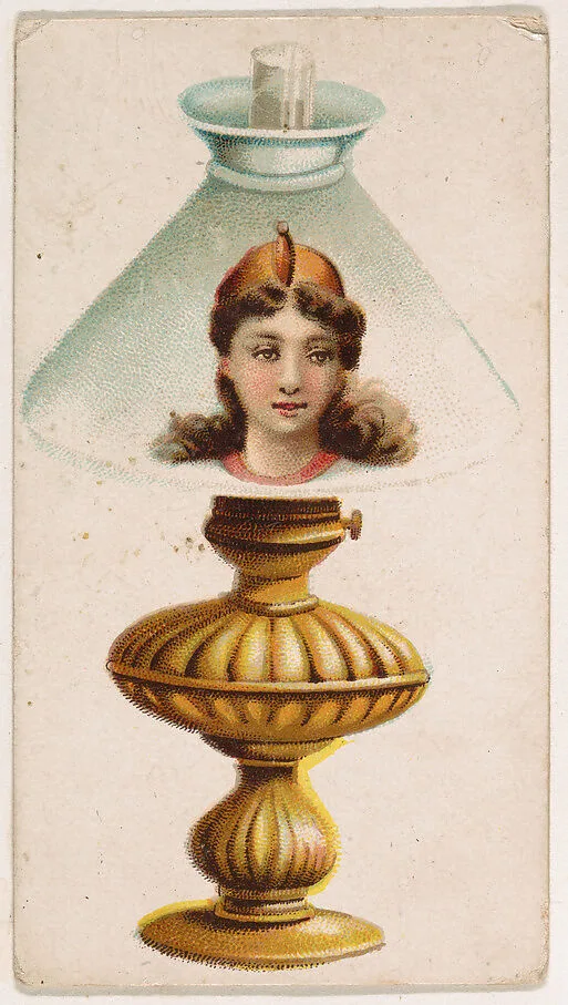 Lamp, from the Novelties series (N228, Type 5) issued by Kinney Bros. — Kinney Brothers Tobacco Company