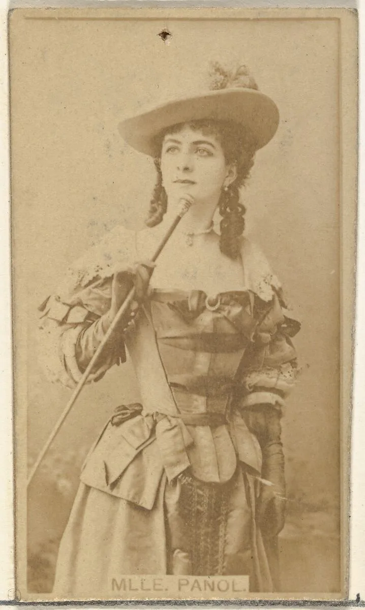 Mlle. Panol, from the Actors and Actresses series (N145-8) issued by Duke Sons & Co. to promote Duke Cigarettes — W. Duke, Sons & Co.|American Tobacco Company