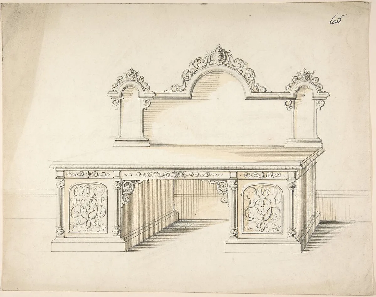 Design for a Desk — Charles Hindley and Sons