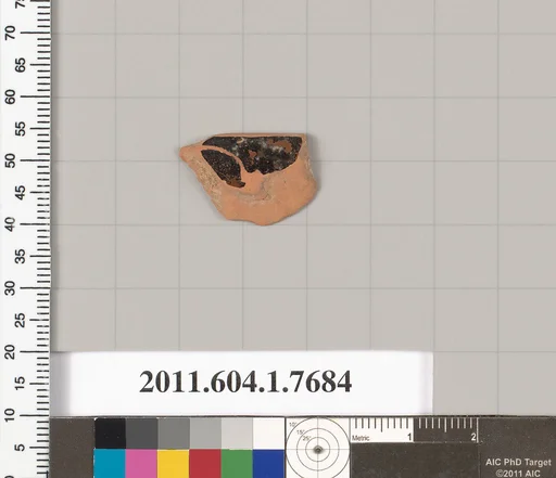 Terracotta rim fragment of a kylix (drinking cup)