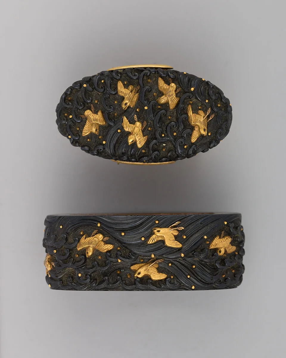 Sword-Hilt Collar and Pommel (Fuchigashira) — Unknown