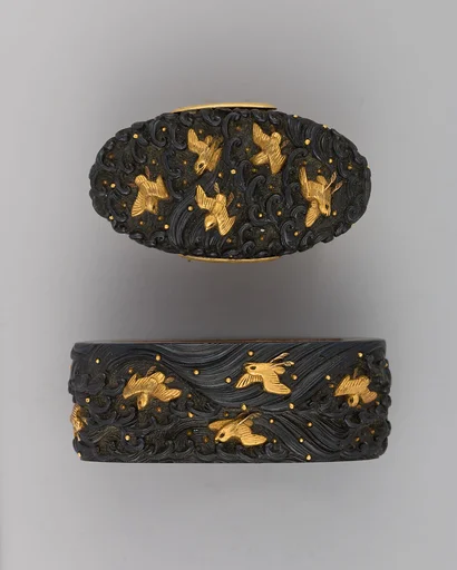 Sword-Hilt Collar and Pommel (Fuchigashira)