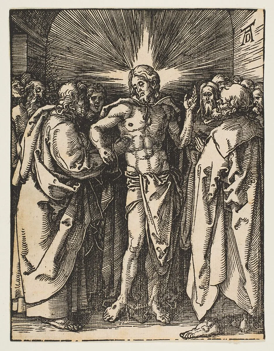The Doubting Thomas, from "The Small Passion" — Albrecht Dürer